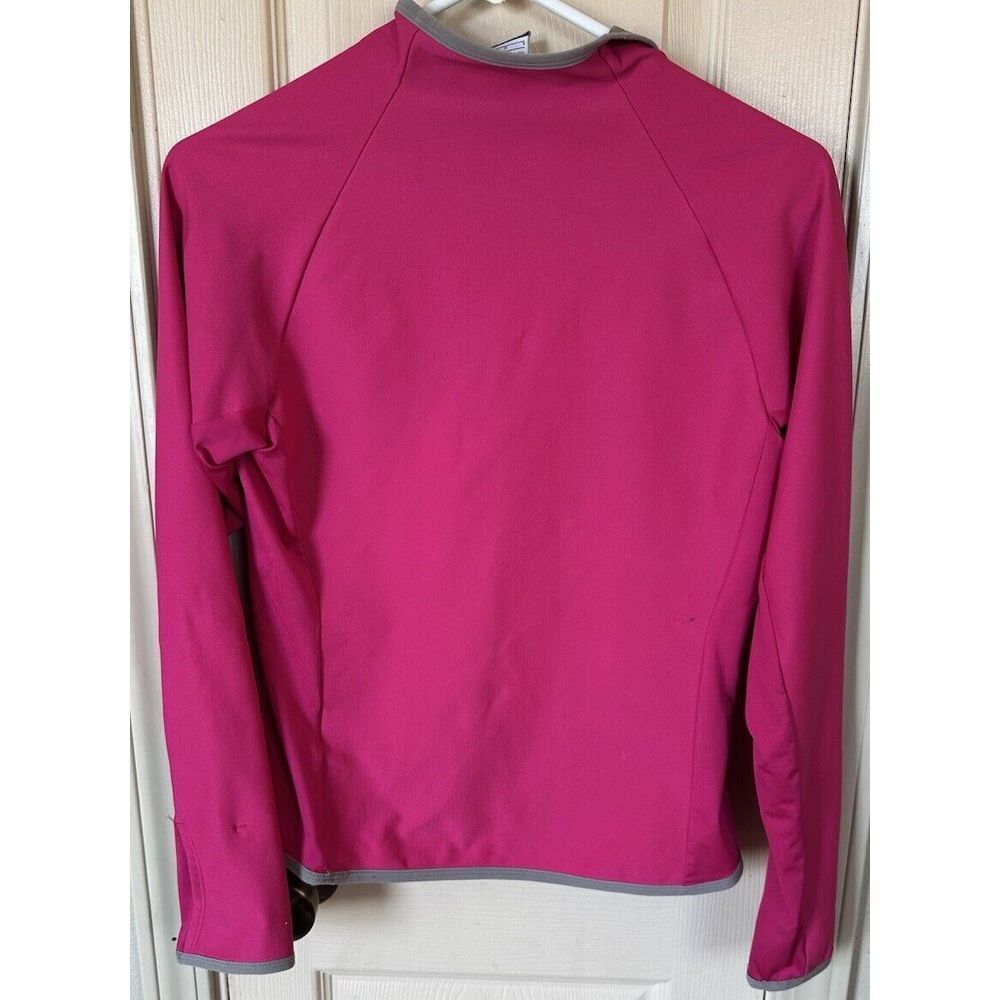 Nike Dri-Fit Girls Lg Pink Full Zip Long Sleeve Athletic Lightweight Jacket - Picture 2 of 4